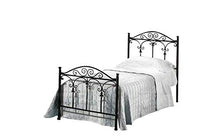 Letto Singolo in Ferro BATTUTO, Modello Lancia, Vari Colori (Nero Sfumature Oro)