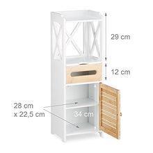 Relaxdays 10020974 Armadietto 5 Ripiani, Piccolo, Multiuso, Mobile da Bagno, Scaffale Cucina, Bianco