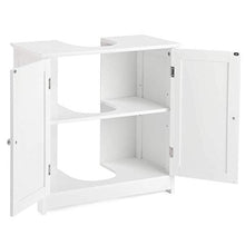 Flyelf Armadietto sotto Lavabo,Mobiletto sotto Lavello con 2 Ante 2 Scompartimenti Ripiani 60 * 30 * 60 cm