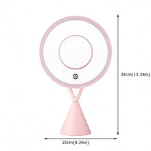 LLG Household Items& Ingrandimento Trucco dello Specchio con Luce, Desktop Grande Specchio Dressing Table Specchio Specchio di Trucco Luce Naturale Bathroom Specchio