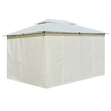 Tidyard Gazebo da Giardino con Tetto Areato, Gazebo da Esterno 4x3 m Bianco