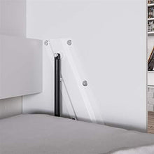 SMARTBett Letto a Scomparsa Basic Letto Ribaltabile Letto a Muro (120x200 Orizzontale, Bianco/Antracite Parte Frontale)