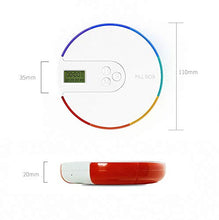 FZ FUTURE Scatola per Pillole Portatile, portapillole con Timer Sveglia Pill Dispenser, per Pillole Vitamin Olio di Pesce Aiuta Gli Anziani,Giallo