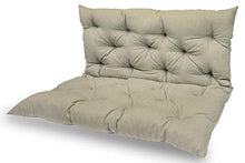 Cuscino trapuntato per panca dondolo altalena elegante e comodo per giardino terazza ampia scelta di colori e dimensioni (110x50x50, Crema)