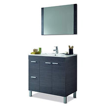 ARKITMOBEL Aktiva Set Mobile Bagno e Specchio, melammina, Grigio Cenere, 80 x 80 x 45 cm