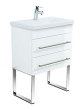 Mobile bagno a terra Mars 600 SlimLine bianco lucido