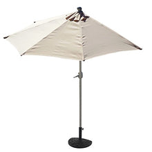 Ombrellone da balcone salvaspazio Parla Plus 135x260x252cm ~ avorio con base
