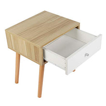 YCSD Semplice Comodino da Camera da Letto Moderno con Un Cassetto Organizzatore di Storage Comodino per Cassetti
