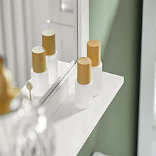 SoBuy Set mobili da Bagno salvaspazio (Specchio, Bianco) FRG129-W