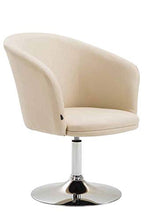 CLP Poltroncina Lounge Arcade Girevole In Similpelle I Poltrona Bar Sofa Ufficio Girevole Sedia Loft Imbottita Con Braccioli, Colore:bianco