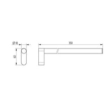 AVENARIUS HSN 9001445010 - Portasciugamani a 1 braccio, serie Universal, 350 mm