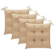 vidaXL Sedie da Giardino Pieghevoli 4pz con Cuscini Massello d'Acacia