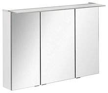 FACKELMANN - Armadietto da bagno con specchio a LED, con sistema di chiusura morbida, dimensioni: ca. 100 x 69 x 15 cm, armadio di alta qualità con specchio e illuminazione per il bagno/corpo: bianco