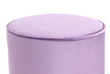 One Couture - Sgabello in velluto, con base in metallo, colore: Viola