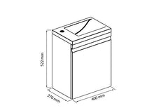 Allibert Mobili da bagno Set di mobili da bagno vormontiert Softclose della funzione Bianco Lustro lavabo 40 cm bagno mobili