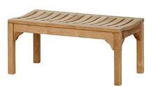 Panca da Giardino Ferrara, Resistente alle intemperie, in Legno di Teak Massiccio, Larghezza 150 cm