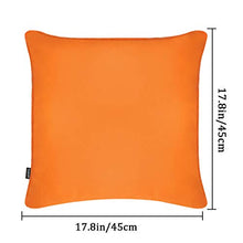 Confezione da 4 federe decorative impermeabili per esterni, 45 x 45 cm, per balcone, patio, divano (arancione, 4 confezioni da 45 x 45 cm)