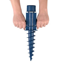 Sekey picchetto di Supporto per ombrellone Mare Spiaggia Vacanze Sole Giardino Punta Terra Sabbia trivella Gancio per ombrellone (Blu)