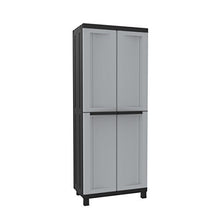 Terry, Twist Black 3680, Armadio da Esterno Interno a 2 Ante, Divisorio Verticale e 3 Ripiani. Materiale: Plastica, Dimensioni: 68x39x170 cm