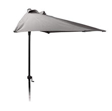 Ombrellone da parete semicircolare – 250 cm/grigio – ombrellone da parete semicircolare per balcone