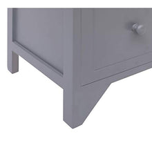 E E-NICES Armadietto con 6 Cassetti Grigio 60x30x75cm Legno di Paulownia
