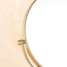 specchio ingranditore, Specchi a parete, Specchio da trucco bifacciale in rame stile europeo, specchio da toletta pieghevole da 8"7 volte ingranditore specchio da bellezza - oro