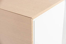 D.G.M. Srl Cassettiera comò Orizzontale Duo con 4 cassetti, Legno con Finitura in Rovere Naturale e Bianco, L.100 x P.45 x H.75 cm