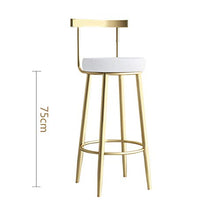 Sgabello da bar semplice e moderno in ferro battuto sedia da bar casa casa sgabello alto moderno (colore : grigio, dimensioni: 75 cm)