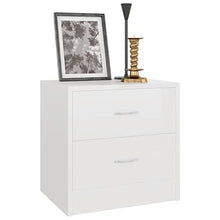vidaXL Comodini 2 pz Bianco Lucido 40x30x40 cm in Truciolato