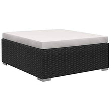 UnfadeMemory Set Divani da Giardino con Cuscini Set Mobili da Giardino 12 pz con Cuscini in Polyrattan Nero - Arredi Casa