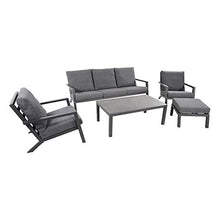 Gartentraum Loungesofa 3 posti con Cuscini in Grigio - Loungesofa Muran