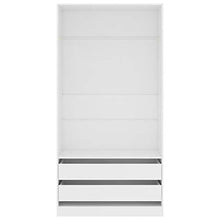 Festnight Armadio Bianco, Guardaroba Compatto in Truciolato 100x50x200 cm