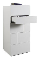 Composad Cassettiera con Cinque cassetti Laccato Bianco Lucido