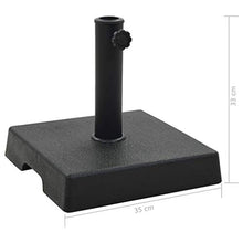 Festnight Base Ombrellone da Giardino, Base per Parasole Quadrata in Poliresina 8 kg Nera