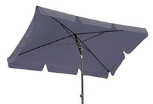 QUICK STAR Ombrellone da balcone, 200 x 125 cm, rettangolare, pieghevole, grigio