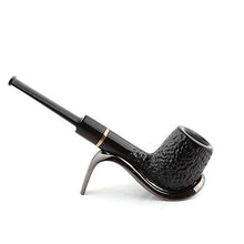 Set da fumo per pipe da lettura dritto in acrilico fatto a mano in ebano, A2