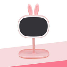 CFPPX Specchio Trucco con Luce LED, USB Ricaricabile Pieghevole Specchio Cosmetico, Makeup Mirror, Specchio da Rotazione a 360°,Rosa,Rabbit2