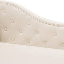 vidaXL Chaise Longue Chesterfield Pelle Artificiale Crema Divano Sdraio Casa
