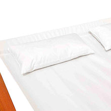 Outsunny Amaca da Giardino con Struttura in Legno, Lettino in Cotone per 2 Persone con Cuscini, 200x150x45cm Bianco