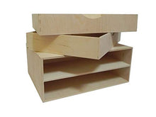 A4, DOPPIA CASSETTERIA, SCATOLA, DESKTOP, UFFICIO, SCRIVANIA, CONSERVAZIONE, DÉCOUPAGE, NON DIPINTO - largo