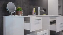 Set di mobili da bagno Firenze 70 (5 parti/C) bianco lucido e armadio a specchio