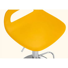 Sgabelli da Bar Set di 1 Set Nero con Schienale, sedie da Bar Regolabili in Altezza Girevole a 360 ° per Bar da Colazione, bancone, Cucina e sgabelli da Bar (Giallo)