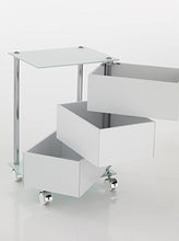 Wink design, Green Bay, Cassettiera con Ruote, MDF, Bianco