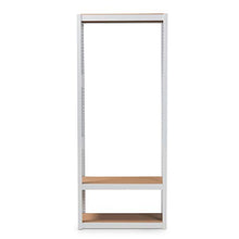 Baxton Studio Elton - Organizer per armadio, moderno e contemporaneo, con 3 ripiani, in metallo bianco