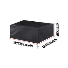 Coperture per Mobili da Giardino Coperture per GiardinoRettangolari Copertura per Tavolo da Esterno Tessuto E Interno in PVC Resistente allo Strappo Oxford Nero Cm per mobili