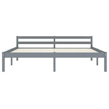 FAMIROSA Giroletto con 2 Cassetti Grigio in Massello di Pino 180x200 cm-0698