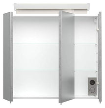 Set di mobili da bagno Firenze 70 2 parti grigio cemento e armadio specchio