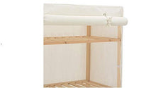 Hanper - Armadio in tessuto a 4 strati, per campeggio, con asta appendiabiti, 79 x 40 x 170 cm, colore: Bianco
