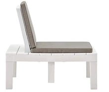 Tomaino Salotto da Giardino in plastica componibile a piacimento (Bianco)