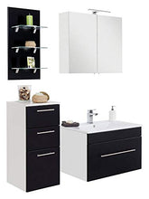 Set di mobili da bagno SANTINI 75 (4 pezzi) nero satinato